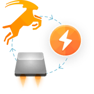 Configure, flash, and train icons in a circular loop